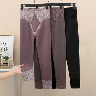 保暖裤 内穿高腰美体衬裤 大码 秋裤 热能裤 加绒线裤 200斤棉裤 女薄款