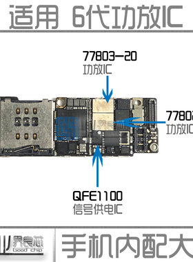 适用于 6代功放IC 6Plus 77803-20 77802-23 QFE1100 信号供电IC