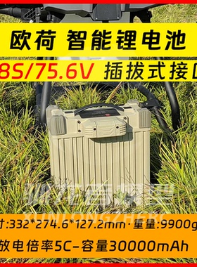 极兆正方okcell欧荷18S航模智能锂电池30000毫安无人机打药75.6v