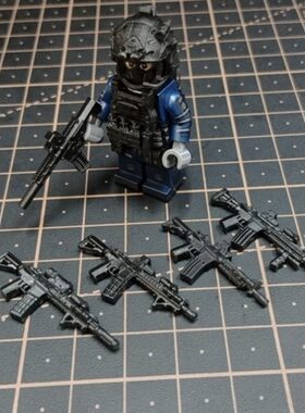 MOC积木人仔武器装备特种兵小人