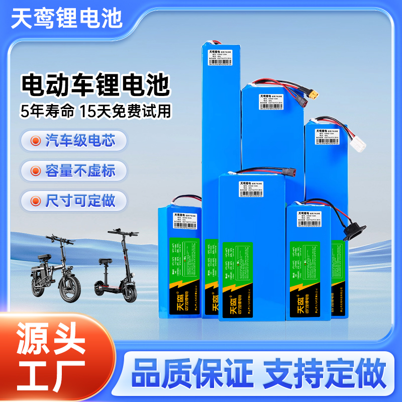 天鸾锂电池36V48V代驾外卖折叠滑板儿童扭扭车新能源电动车锂电池