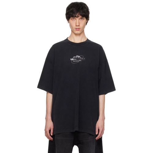 自主VT 新款雪山印花Logo潮流宽松OS情侣男女装 短袖T恤tee