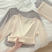 泷猫岛180斤可穿保暖套装 2.0磨毛薄绒保暖速热内衣打底圆领秋衣裤