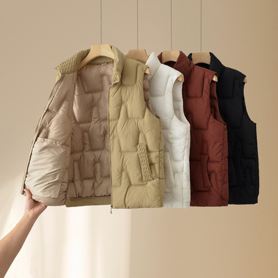 白色洋气常规拉链立领通勤新款