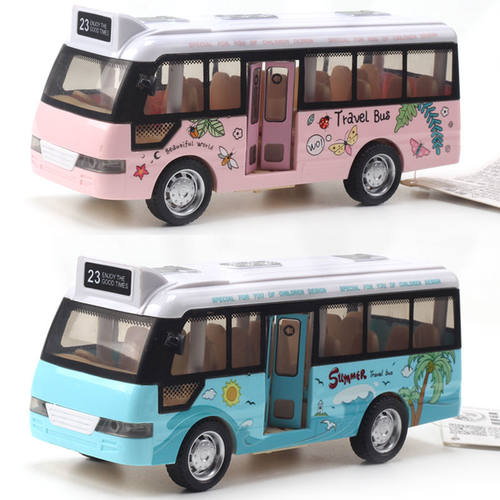 旅游巴士男女惯性声光开门车