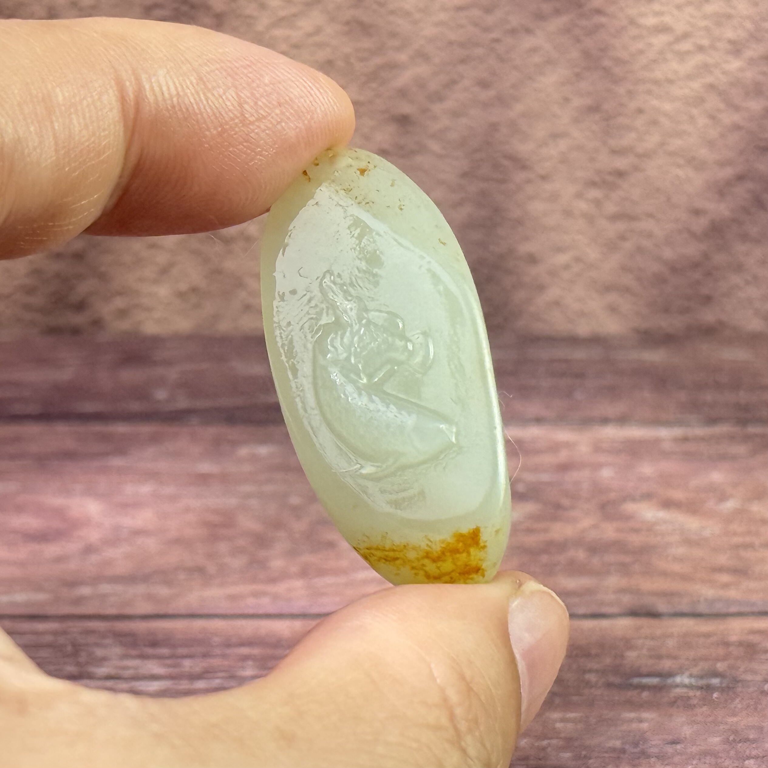 【保证真品】天然新疆和田玉籽料碧玉