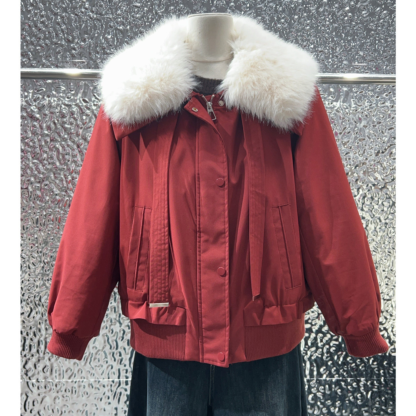 夹棉保暖加绒棉服女冬季2025新款红色毛领小个子短款棉袄外套加厚,女装/女士精品,大码棉服,淘宝优惠券,粉丝福利购,淘宝优惠卷