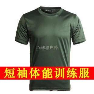 夏季作训服新式体能训练服套装圆领短袖T恤短裤速干武术体能户外