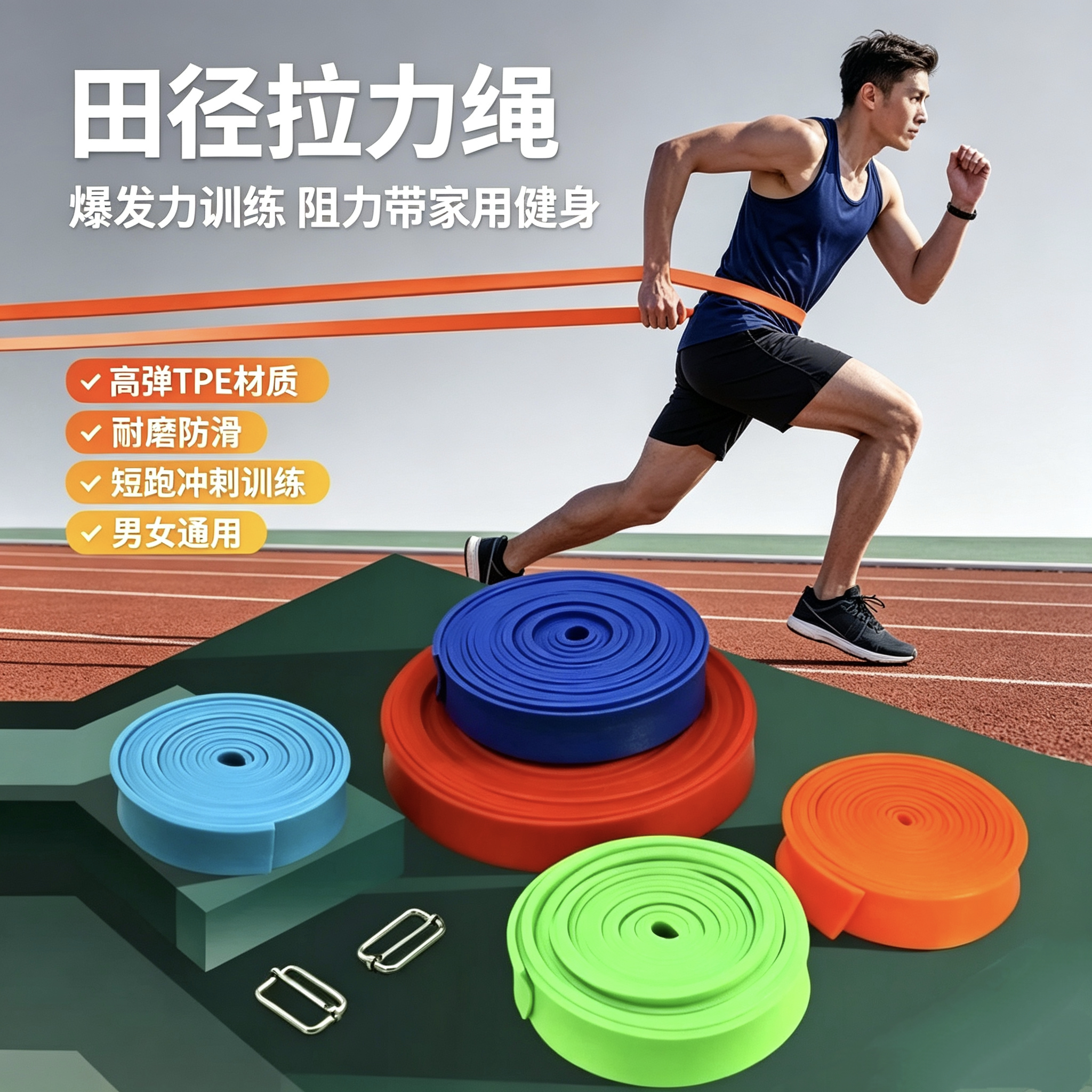 弹力带体育训练爆发力拉力带