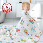 宝宝浴巾洗澡新生儿超软婴儿毛巾被抱被盖毯6层纯棉纱布吸水A类