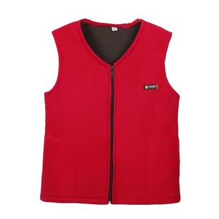 摇粒绒中老年大码 宽松坎肩抓绒马甲加厚保暖背心加绒妈妈上衣外套