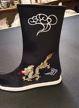 古装鞋子龙纹靴子皇帝龙靴凤靴男女戏靴皇上皇后靴子古装演出鞋汉