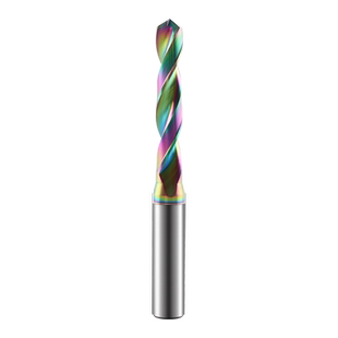 DF七彩涂层铝用合金钻头3D高光铜铝件专用数控钨钢麻花钻5D定柄钻