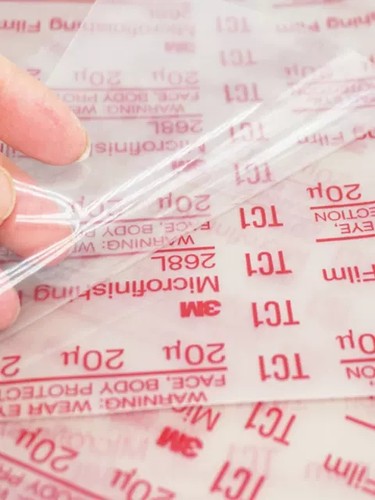 美国3M268L背胶透明薄膜自粘砂纸9-100u研磨打磨阀门塑料精密抛光