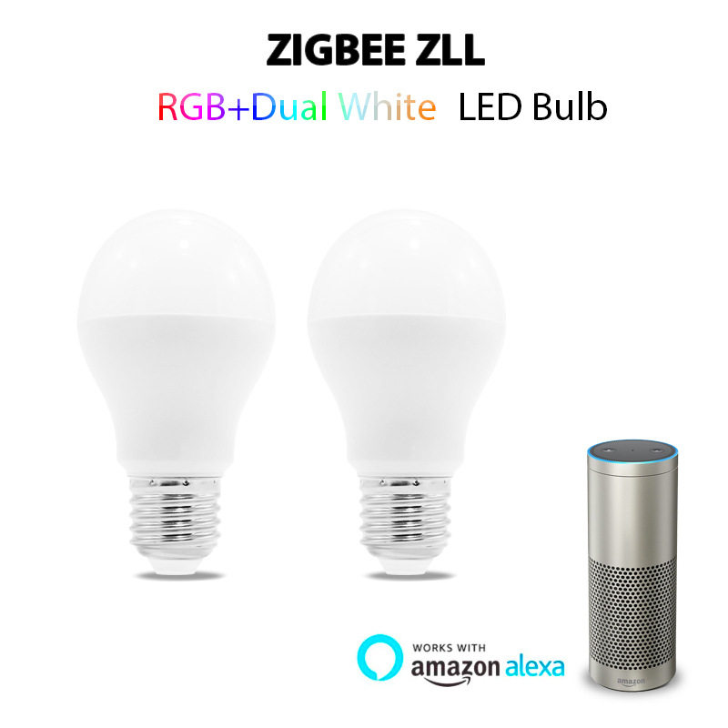 ZIGBEE 6W RGB+CCT智能球泡灯 APP控制 兼容3.0 亚马逊音箱E27