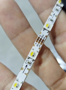 5v 5mm S型 sk6812 5050 60灯rgbw灯带全彩内置ic单点单控