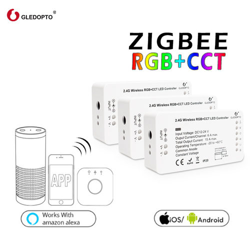 ZigBee RGBCCT控制器 LED五合一灯带控制器 ZLL协议兼容3.0网关