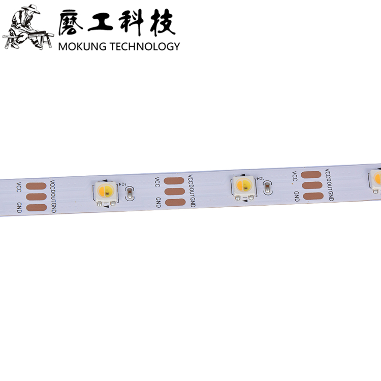 SK6812 30灯 WWA 三白光软灯带 白黑板 内置IC 双色温灯带 DC5V
