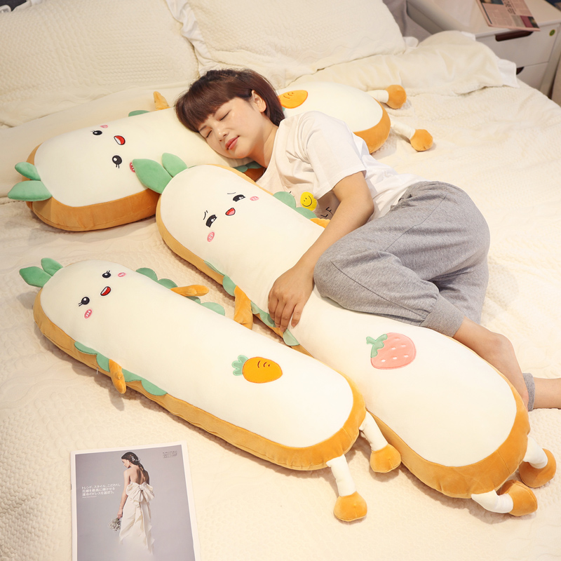 面包长条抱枕女生睡觉专用儿童抱睡玩偶床上侧睡夹腿公仔毛绒玩具