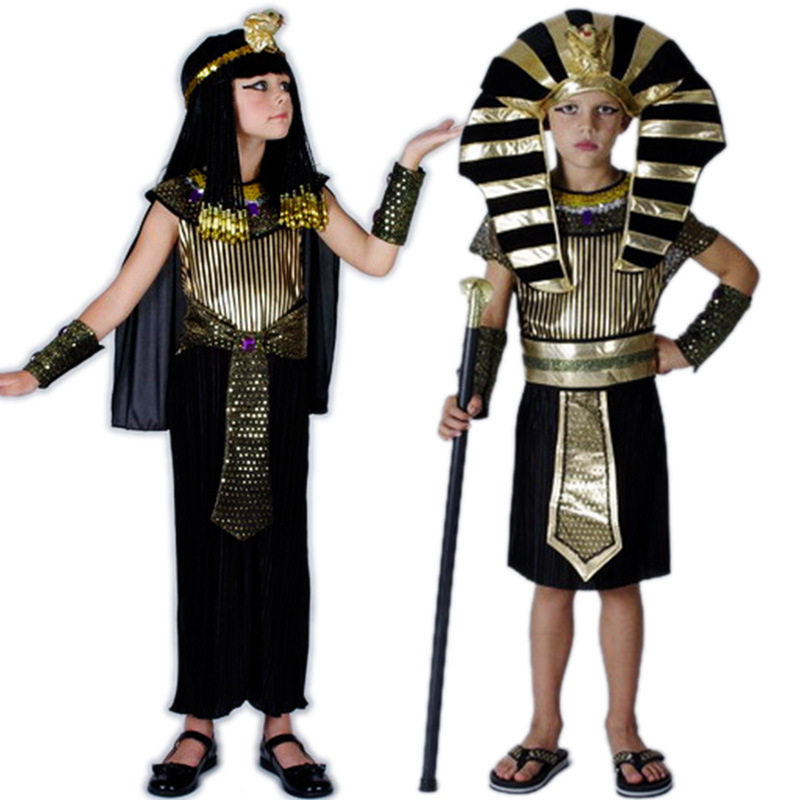 万圣节儿童服装古埃及衣服罗马战士意大利小法老公主祭祀武士衣服