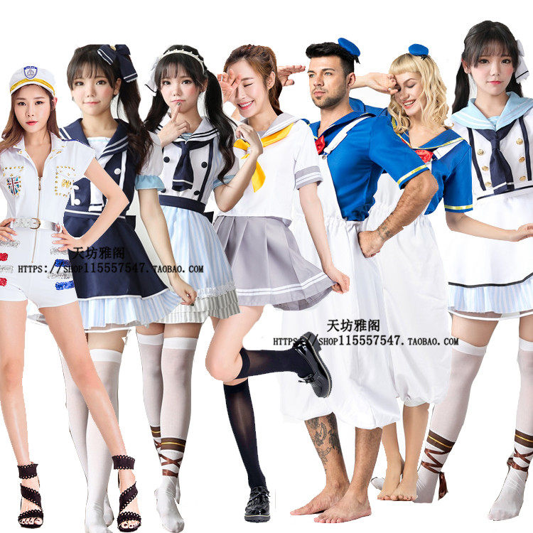 万圣节海军日本水手服cosplay连衣裙 lolita公主裙学生服装校服