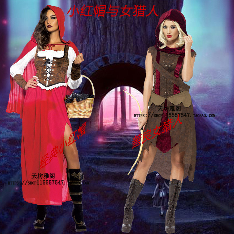 万圣节cosplay小红帽cos裙成人小红帽万圣年会公主化装舞会服装