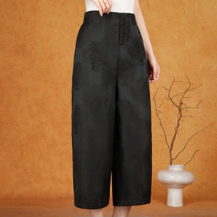 气质7115 优雅新款 香云纱复古人丝百搭新中式 国风民族风休闲裤