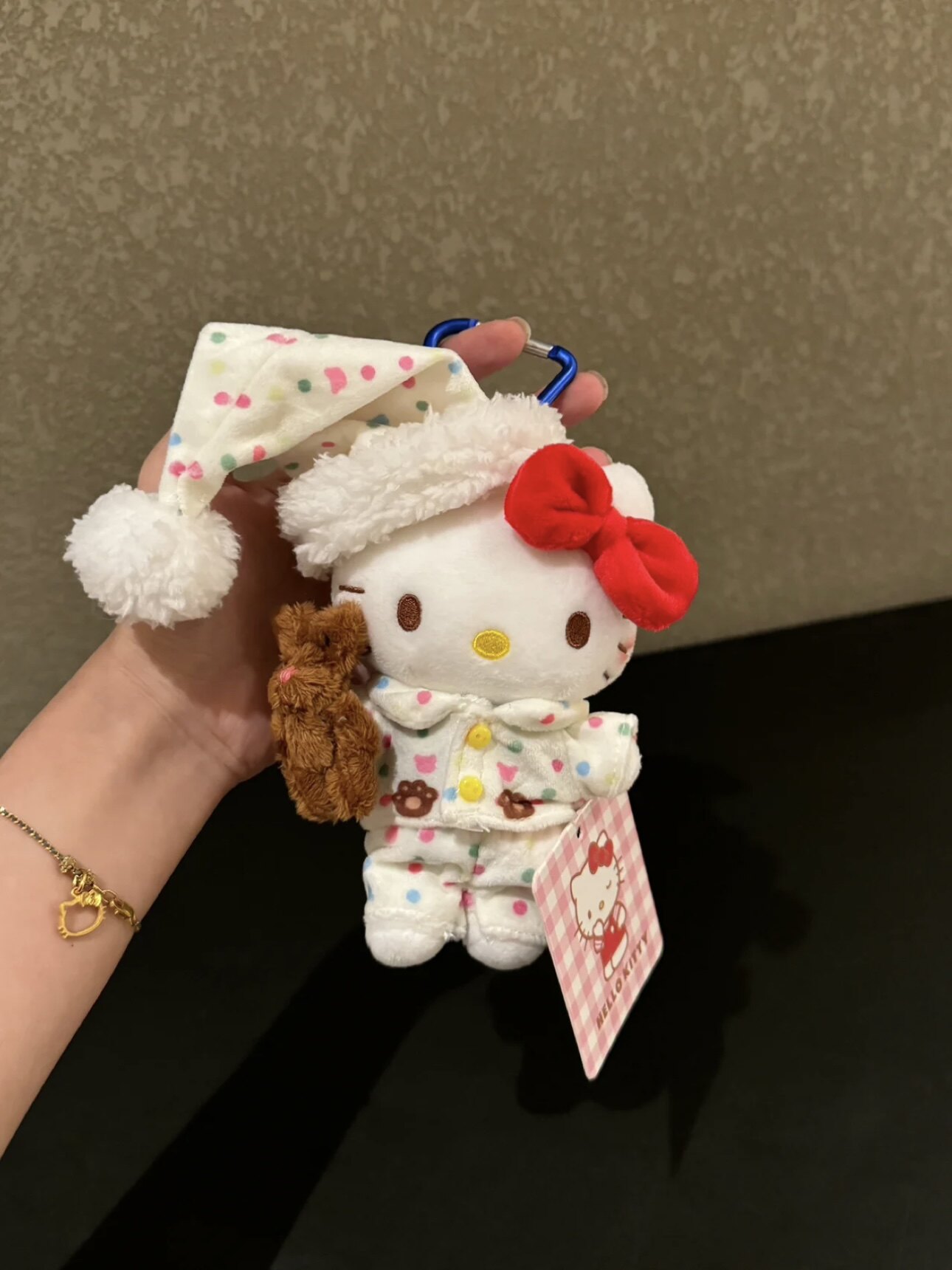 正版睡衣hellokitty包包挂件可爱毛绒玩偶公仔钥匙扣送人礼物女图片
