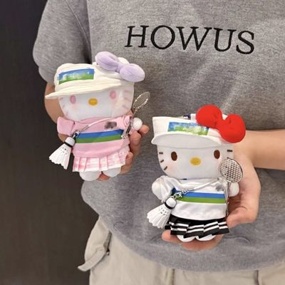 正版羽毛球KT可爱毛绒包挂件