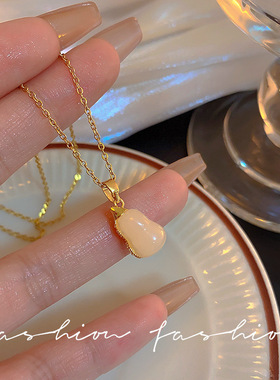 国风ins潮小众设计感钛钢项链女高级感精致锁骨链子网红气质配饰