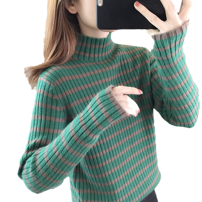 秋冬季高领毛衣洋气宽松显瘦