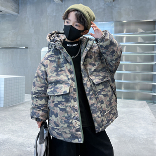 男童羽绒服冬款2025新款儿童装冬季加厚炸街外套中大童冬装痞帅潮