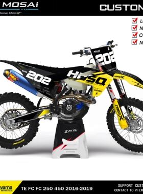 恒舰胡思瓦纳TEFE克维思K18开禧胡思款越野摩托车贴画贴花车贴膜