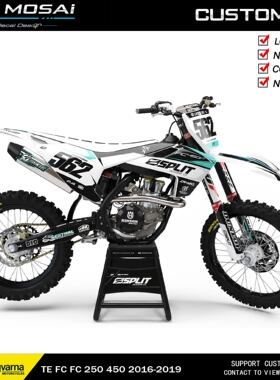 恒舰胡思瓦纳TEFE克维思K18开禧胡思款越野摩托车贴画贴花车贴膜