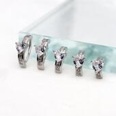 新款 穿刺穿孔饰品 欧美简约爱心肚脐钉扣女S925纯银防过敏冬季