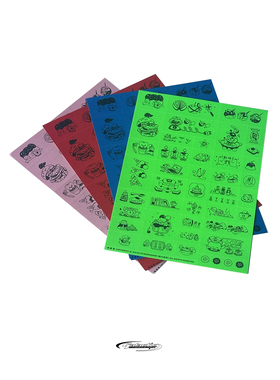 银河信差GalacticMessenger 荧光昭和标签贴纸装饰手账拼贴手机贴