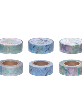 银河信差GalacticMessenger 雨滴彩圈花园 插画拼接和纸胶带拉条