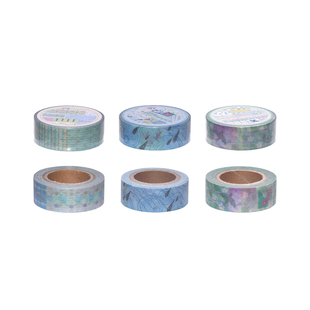 银河信差GalacticMessenger 雨滴彩圈花园 插画拼接和纸胶带拉条