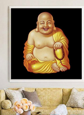 5d钻石画满钻弥勒佛粘钻十字绣