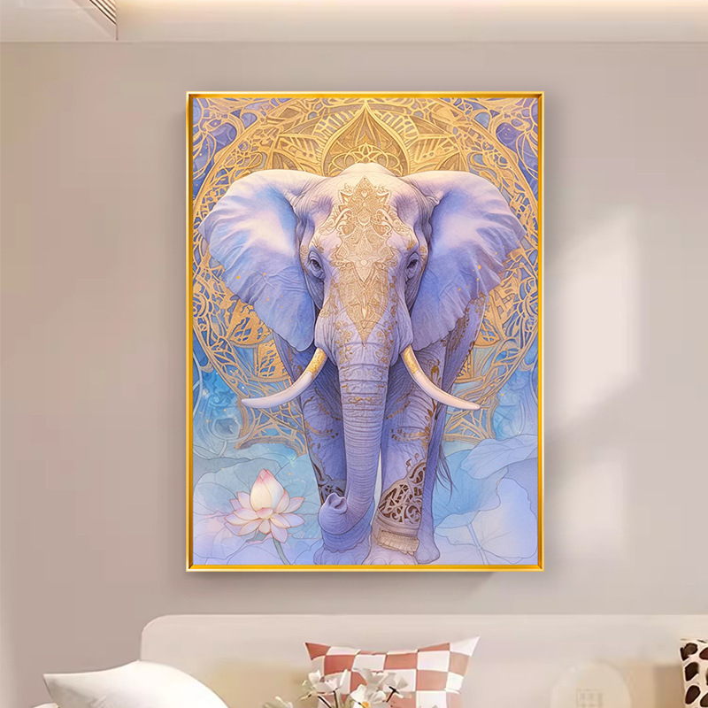 钻石画大象图案钻石绣手工DIY