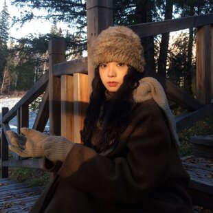 真兔毛秋冬毛绒帽子女款冬季川西旅游氛围感加厚保暖护耳毛毛帽子