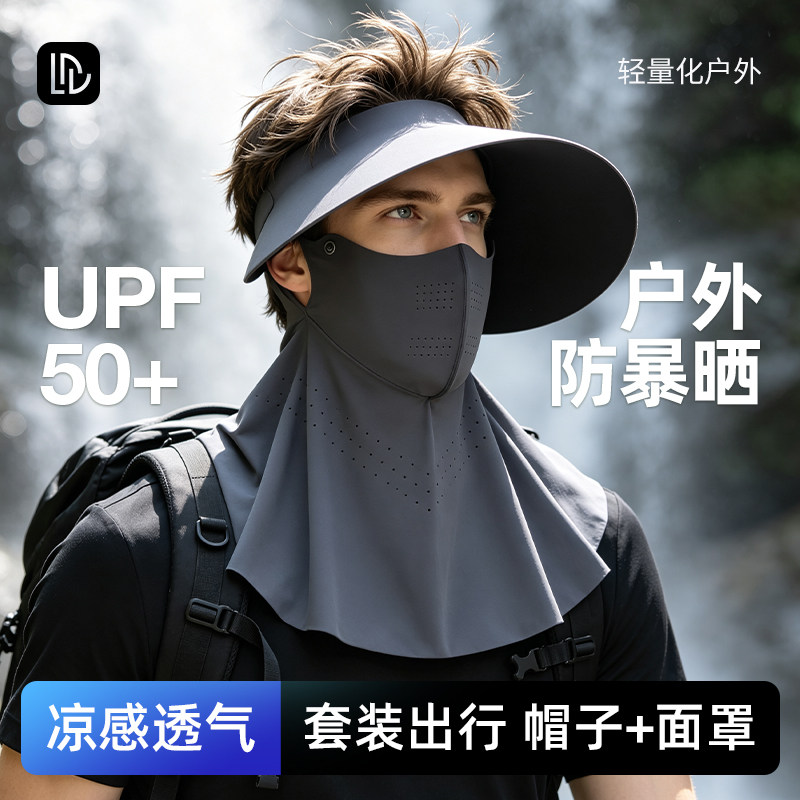 【新品首发】大檐防晒帽面罩套装图片
