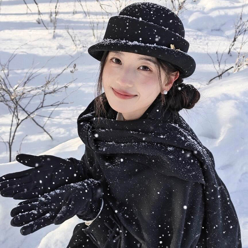 黑色高级感气质礼帽女2025新款秋冬法式复古赫本风千金帽子氛围感,服饰配件/皮带/帽子/围巾,帽子,淘宝优惠券,粉丝福利购,淘宝优惠卷