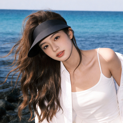 海边度假无痕一体高颜值防晒帽女