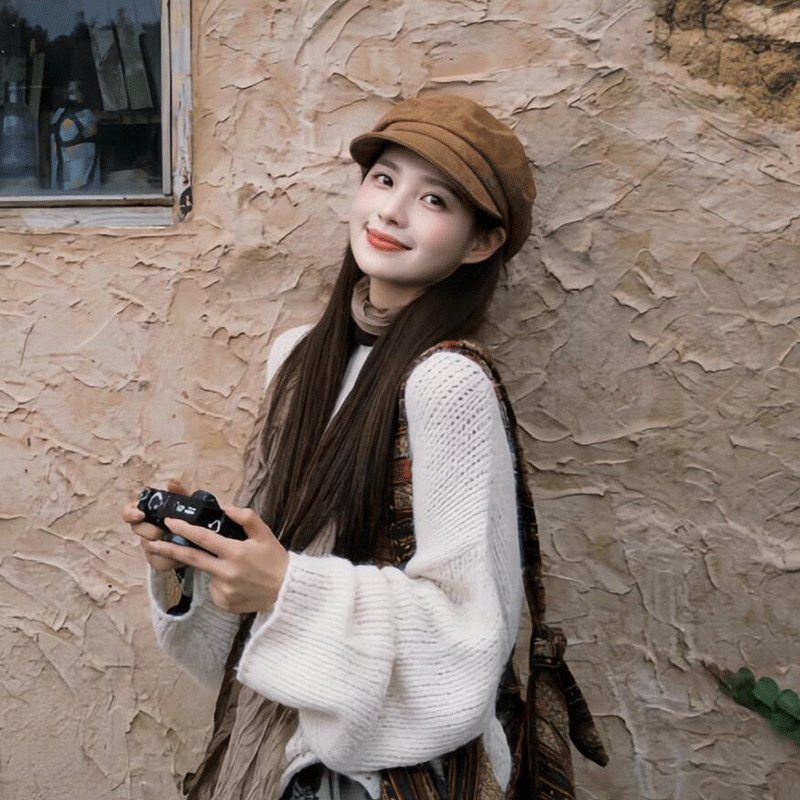 复古贝雷帽女氛围感秋冬2025新款