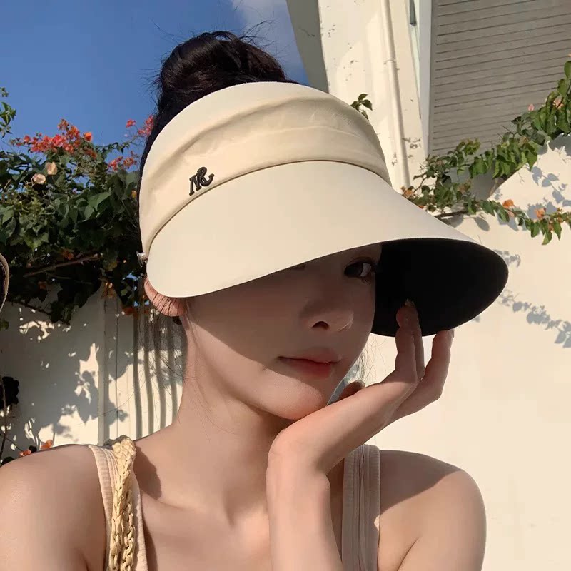 防晒帽子女士夏2026新款鸭舌棒球帽防紫外线大檐渔夫帽黑胶遮阳帽