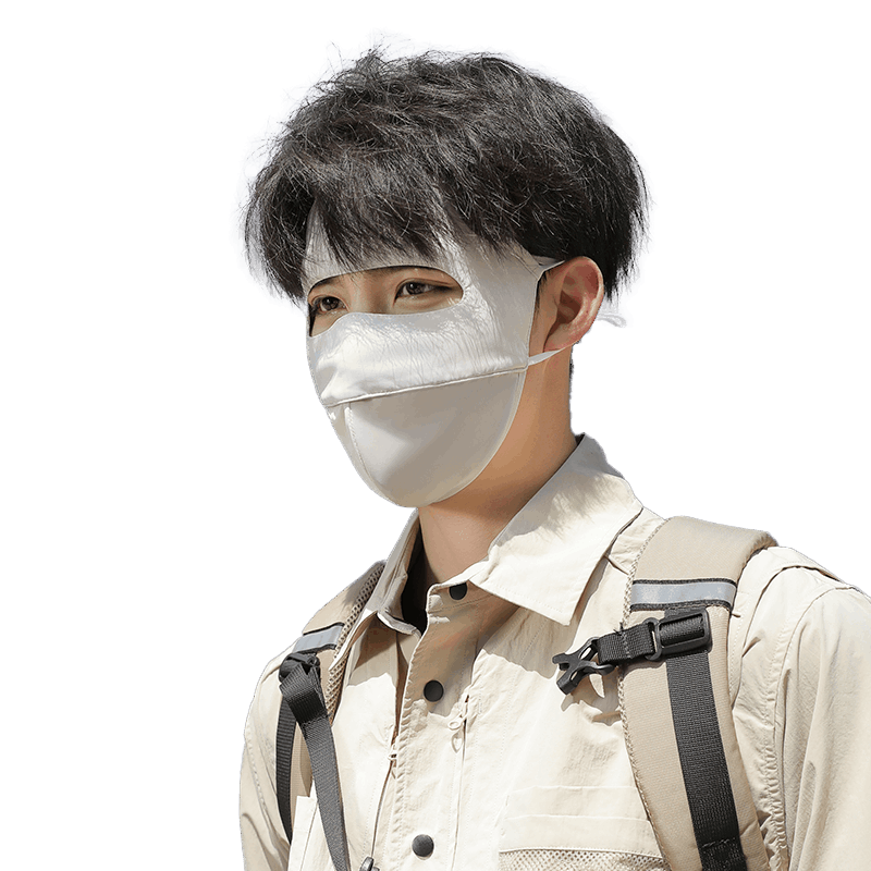 冰丝防晒面罩男遮全脸夏季防紫外线轻薄透气户外骑车遮阳口罩脸罩