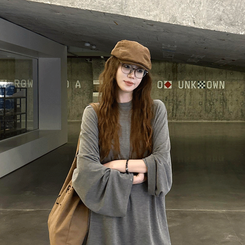 大头围法式贝雷帽女款氛围艺术感