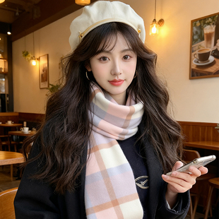 围巾2025新款今年流行爆款秋冬季高级感加厚保暖女款简约百搭围脖