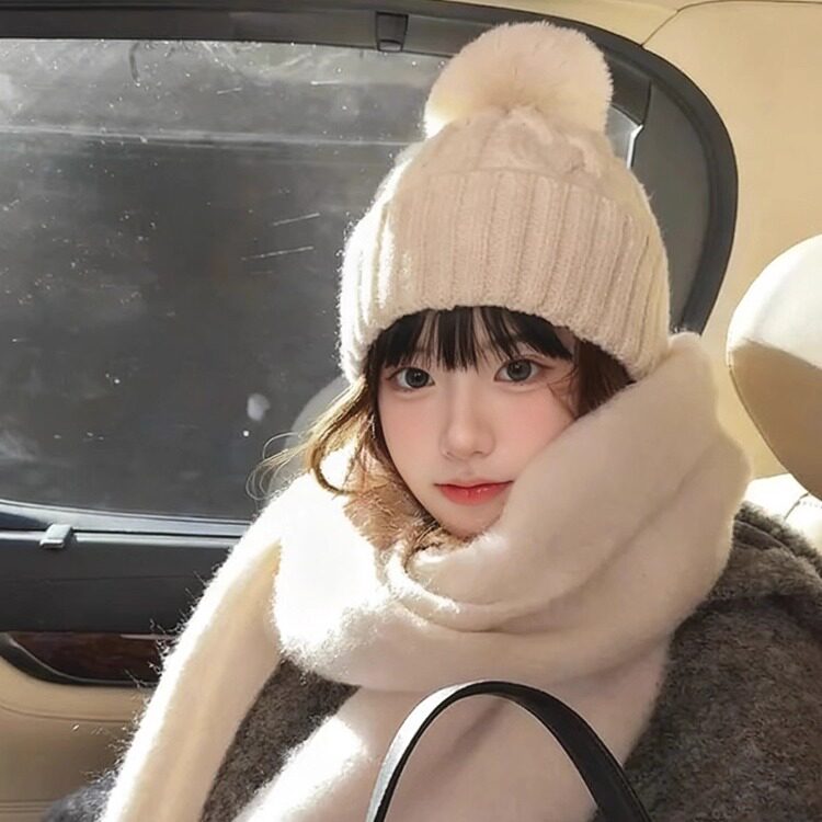 毛线帽女款2025新款冬季包头冷帽